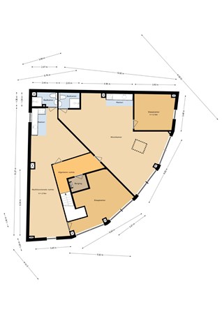 Floorplan - Zamenhofdreef 19A, 3562 JT Utrecht